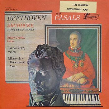 LP - BEETHOVEN - Archduke Trio met Pablo Casals - 0