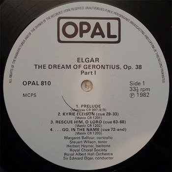 LP - ELGAR conducts The Dream of Gerontius - 1