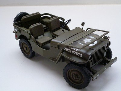 modelauto Willys Jeep US Army 1/4 Ton versie – Welly 1:18 - 2