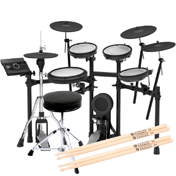 Roland TD-17KVX V-drums Electronic Drum Kit + Hardware and 2x 5A Drum Sticks - 0