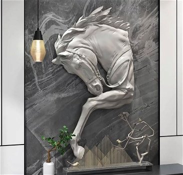 luxe paard kunst aan de muur - 3