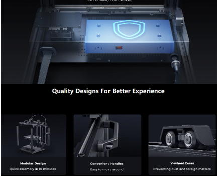 Creality Ender-5 S1 3D Printer, 250mm/s, Sprite Direct - 5