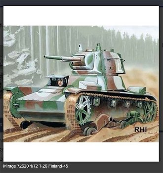 Bouwpakket Mirage-Hobby Mirage 72620 1/72 T-26 Finland-45 Lt.Tank - 0