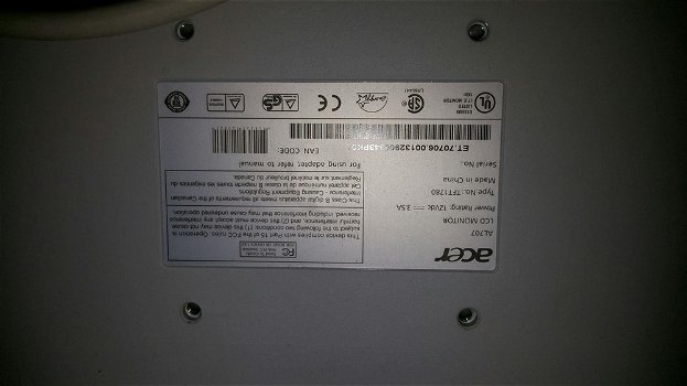 Acer TFT 707 beeldscherm - 2