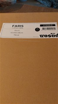 WOOOD Faris Bijzettafel Met Spiegel - Metaal - Zwart - 42x48x48 - 0