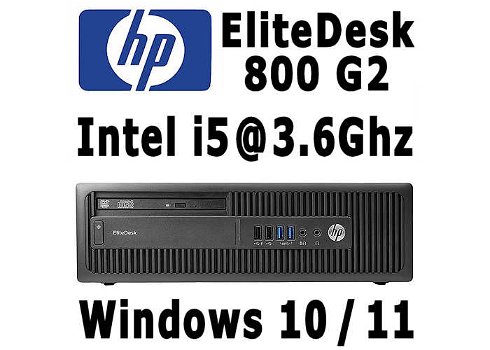 HP EliteDesk 800 G2 SFF PC Intel i5, 8GB, 120GB SSD, Win 11 - 0