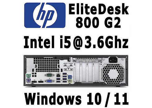 HP EliteDesk 800 G2 SFF PC Intel i5, 8GB, 120GB SSD, Win 11 - 1