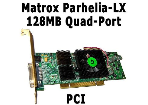 Matrox Parhelia 128MB PCI Quad-Port VGA Kaart | QID-P128LPAF - 0