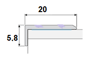 Aluminium trapprofielen met rubberstrip STP-XL- 50 X 48mm, A38- 46 x 29mm, A37 - 36 x 20mm - 3