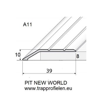 Aluminium trapprofielen met rubberstrip STP-XL- 50 X 48mm, A38- 46 x 29mm, A37 - 36 x 20mm - 4