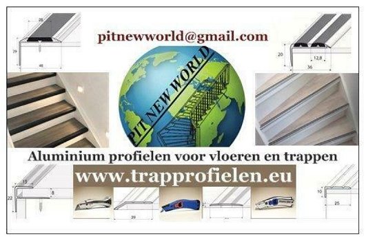 PVC www.trapneus.eu - Aluminium F-vorm trapprofiel voor laminaat-8mm, Trapneus.eu - 3