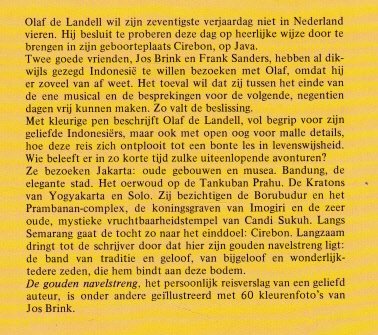 DE GOUDEN NAVELSTRENG - Olaf J. de Landell - GESIGNEERD - 1