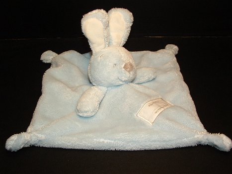Very important baby VIB konijn knuffeldoekje lichtblauw - 0