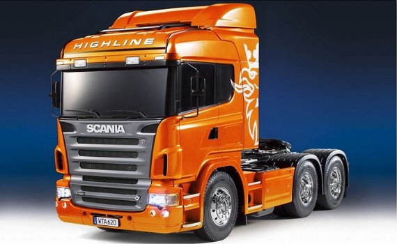 Tamiya RC vrachtwagen 23689, 1:14 Scania R620 metalic oranje RTR (Factory Finished) - 0