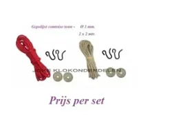 = Comtoise gepolijst touw + haken en muntringen =35340