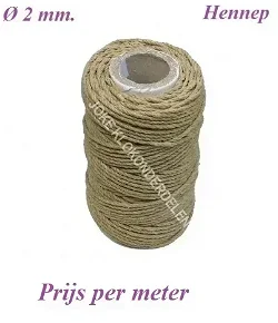 = Gepolijst touw = voor wekkerwerk enz. = 2 mm. = 24681