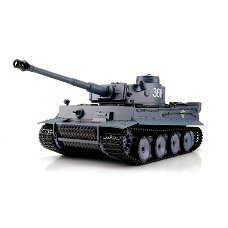 RC tank 1/16 RC Tiger I grey BB+IR 2.4GHz met schietfunctie rook en geluid en IR 1116038181