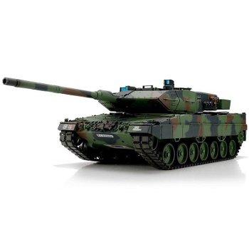 RC tank Leopard 2A6 2.4GHZ met schietfunctie rook en geluid en IR 1116038891 - 0