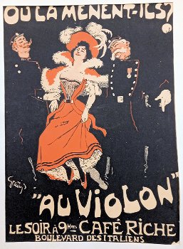 Lithografie Grün Au Violon Maitres de l'Affiche art nouveau - 0