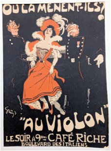 Lithografie Grün Au Violon Maitres de l'Affiche art nouveau