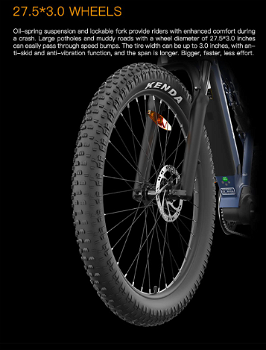 GOGOBEST GM27 Electric Bike 27.5*3.0 Inch Fat Tires - 2