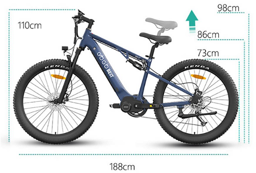 GOGOBEST GM27 Electric Bike 27.5*3.0 Inch Fat Tires - 5