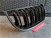 BMW E90 E91 Grill set dubbele nieren hoogglans zwart L+R - 4 - Thumbnail