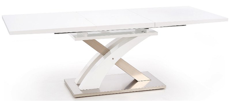 VOORRAAD Hoogglans witte design eettafel Sandor | Blad uitschuifbaar | NIEUW - 0