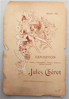 Lithografie Jules Chéret 1889 Exposition - art nouveau