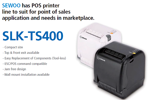 SeWoo LK-TS400-E Desktop Thermische bon printer POS - 2