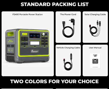 FOSSiBOT F2400 Portable Power Station Kit + FOSSiBOT SP200 - 5