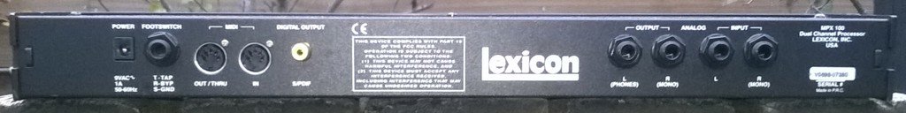 Multi-effect processor (Lexicon MPX-100) - 4