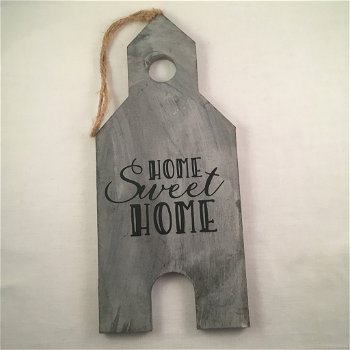 tekstbord (hout/huis) met quote Home Sweet Home quote adv 2 - 0