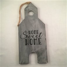 tekstbord (hout/huis) met quote Home Sweet Home quote adv 2