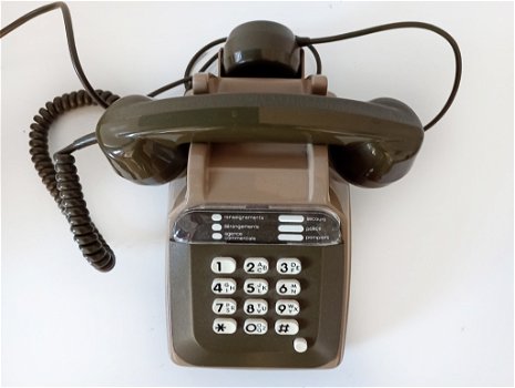 Vintage Franse telefoon met druktoetsen - 1