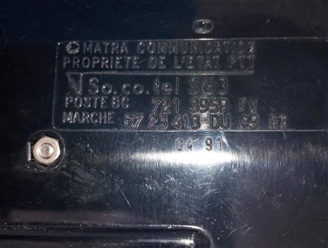 Vintage Franse telefoon met druktoetsen - 6