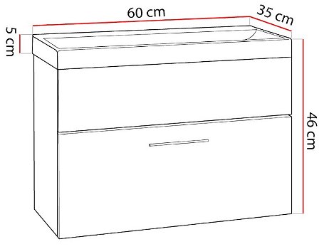 VOORRAAD Compleet badkamermeubel Tipo Mat wit - Hoogglans zwart NU 379,- NIEUW - 5