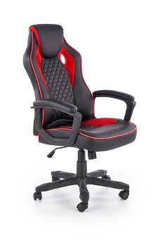 NIEUW Luxe verstelbare bureaustoel Racer zwart, rood kunstleer NU 169,- NIEUW