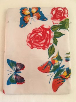 etui (make-up) van tafelzeil bloemen en vlinders - 1