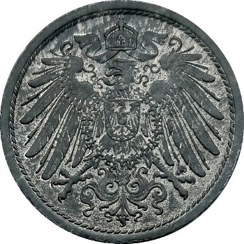 Duitsland 10 pfennig 1917,1918,1919,1920,1921 - 1