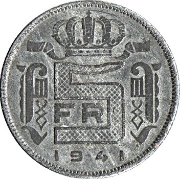 5 frank 1941 Nederlands - 0