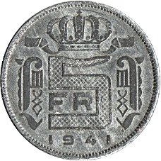 5 frank 1941 Nederlands