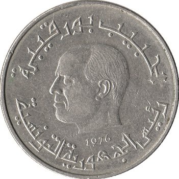 tunesië 1/2 dinar 1976,1983 - 1