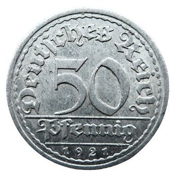 Duitsland 50 pfennig 1920A, 1921A,1921F,1922A - 1