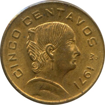 Mexico 5 centavos 1970,1971,1973,1975,1976 - 0