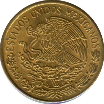 Mexico 5 centavos 1970,1971,1973,1975,1976 - 1