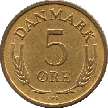 Denemarken 5 öre 1963,1964,1965,1966,1967,1968,1969,1970,1971,1972 - 1