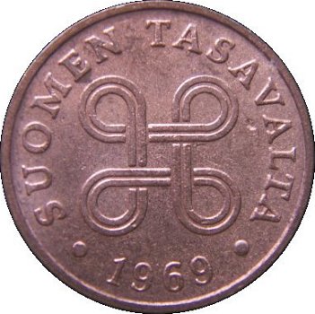 Finland 1 penni 1963,1963,1965,1966,1967,1968,1969 - 0