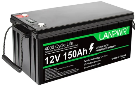 LANPWR LiFePO4 Battery Pack 12V 150Ah 1920Wh - 0