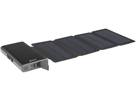 Solar 4-Panel Powerbank 25000 voor alle merken smartphone - 0